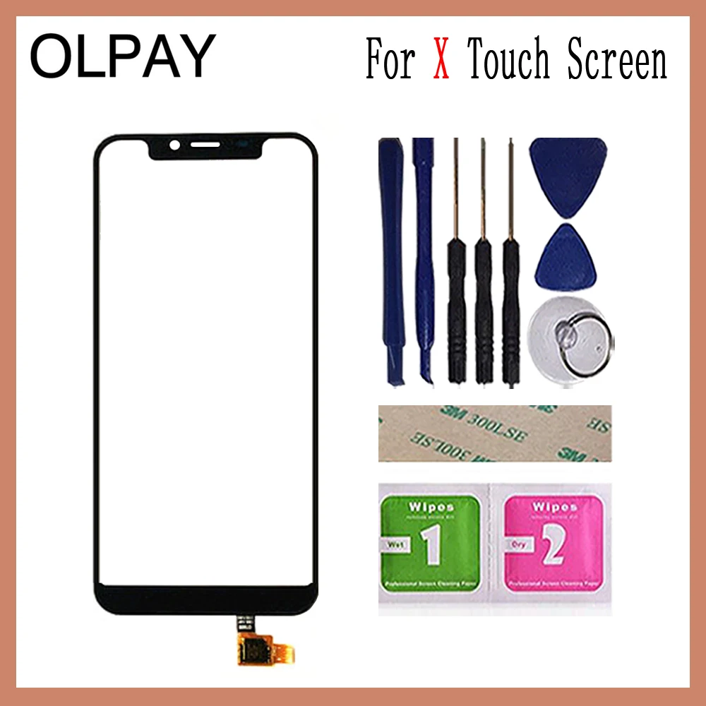 

OLPAY 5.8 inch Mobile TouchScreen For Ulefone X Touch Screen Digitizer Front Glass Lens Sensor Tools Free Adhesive And Wipes