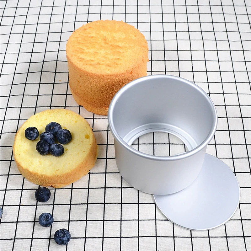 

4inch Aluminum Alloy Round Cheesecake Pan Kraft Paper Packing Chiffon Cake Mold Pan Removable Bottom Cake Decorating Tools