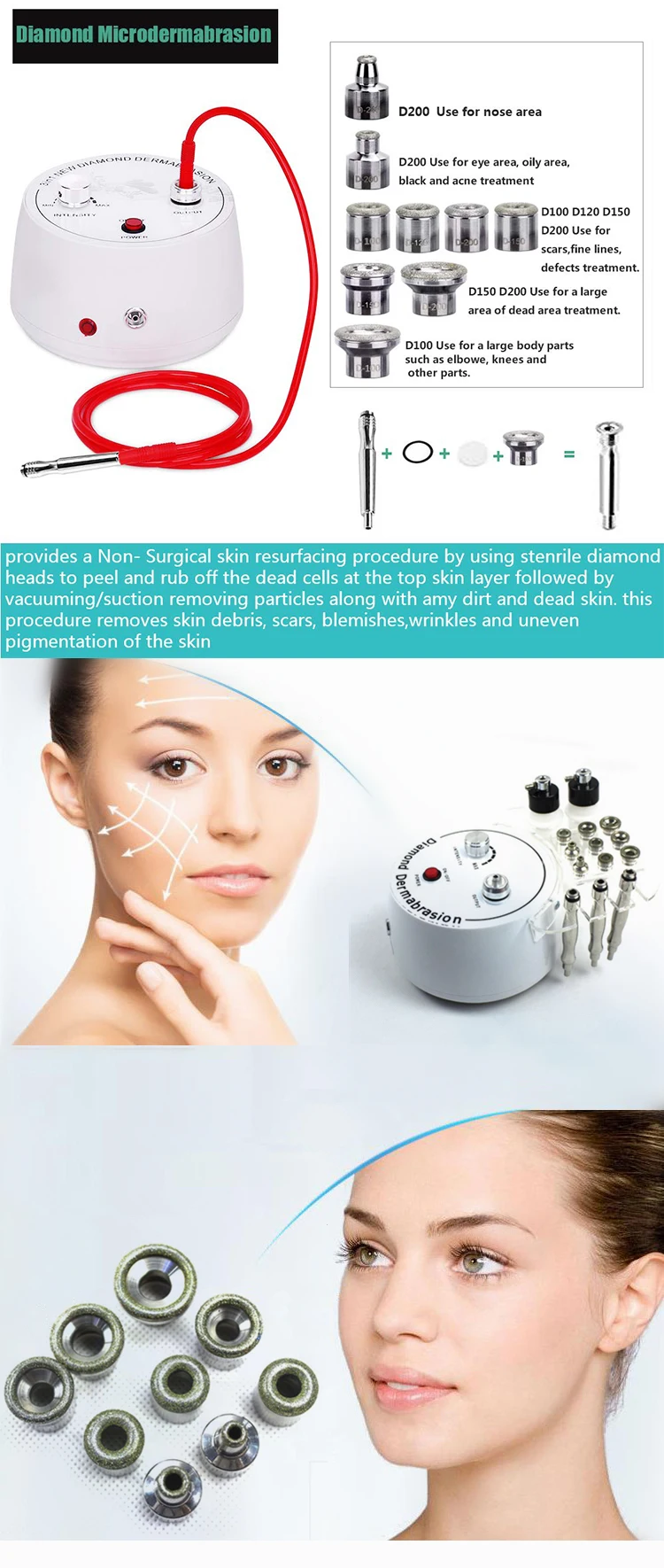 3 in 1 Water Spray Exfoliation Beauty Machine Diamond Microdermabrasion Dermabrasion Machine Wrinkle Removal Facial Peeling SPA