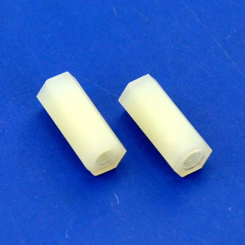 

(10 pcs/lot ) 12mm/0.47" Nylon M2.5 Threaded Hex Female-Female Standoff Spacer, Hexagonal.