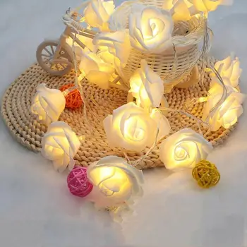 

Fashion Holiday Lighting 20 x LED Novelty Rose Flower Fairy String Lights Wedding Garden Party Christmas Decoration