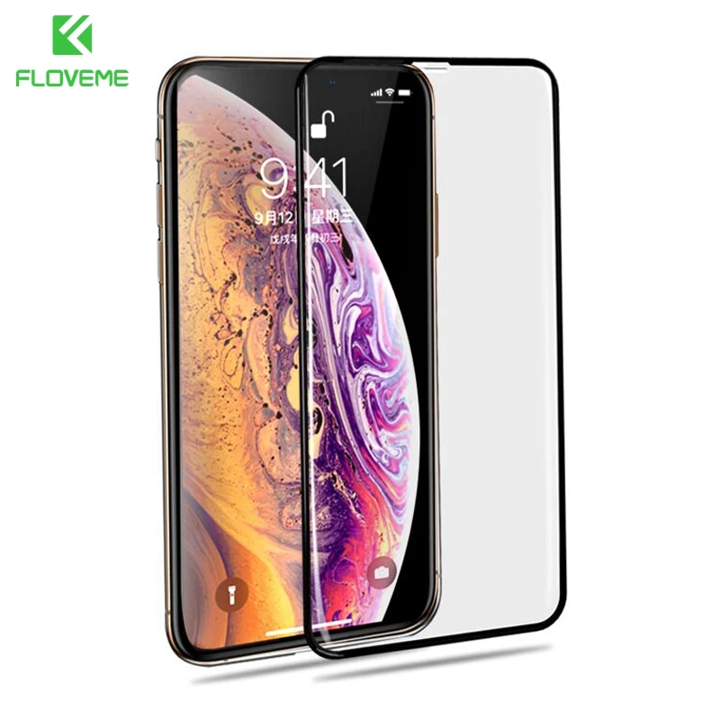 FLOVEME 3D полное покрытие закаленное стекло для iPhone XS Max XR защита экрана 9H защитное стекло пленка для iPhone X XS XR Новинка - Цвет: 1 Pack