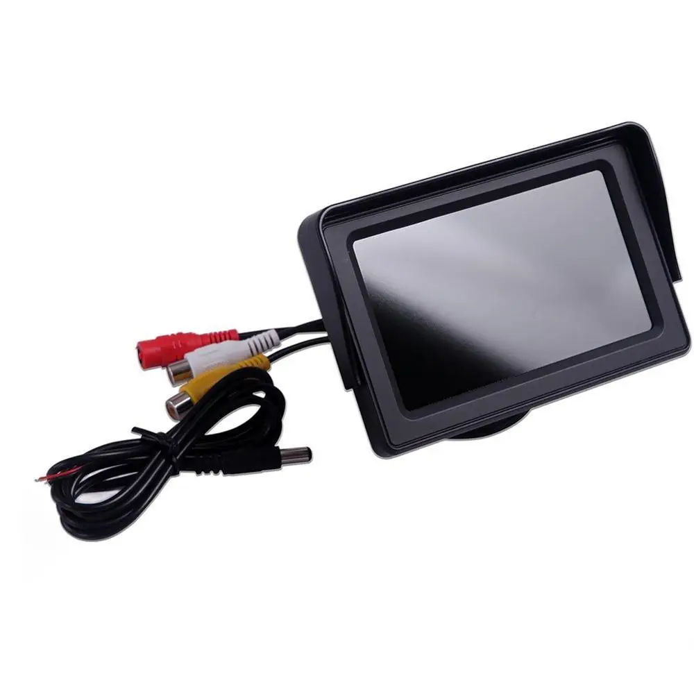 Cheap TFT LCD Color Anti-glare HD 4.3 inch 2 Video Input Car Monitor Screen DVD VCD with Reversing Camera 1