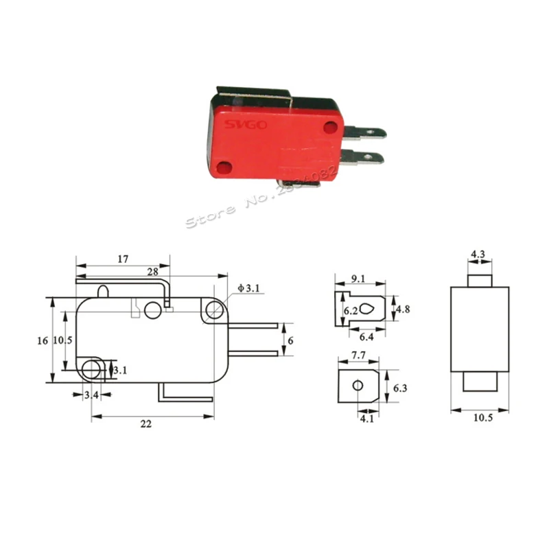 3-16A 250VAC микропереключатель 1NO 1NC 2 pin микро концевой кл Переключатель кнопочный концевого выключателя чувствительный SV-16-1C25