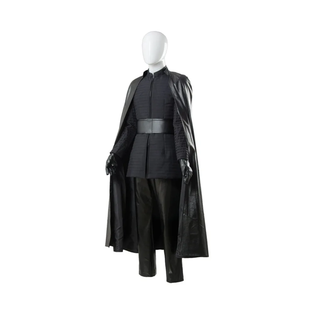 Взрослый костюм Звездных Войн 8 VIII Kylo Ren Косплей Костюм Полный комплект плащ для