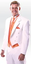 2016 Custom Made Handsome White Men Slim Fits Suits 3 PCS Tuxedos Grooms Suits Wedding Suits Formal Party Suits