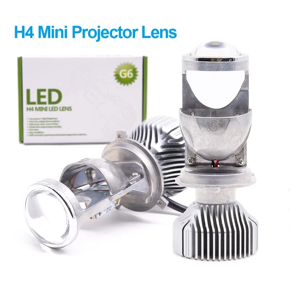 

G6 1.5 inch H4 LED Mini Projector Lens For Car H4 Motorcycle HS1 High Low Beam LED Conversion Kit Lamp Headlight 12V24V 5500K