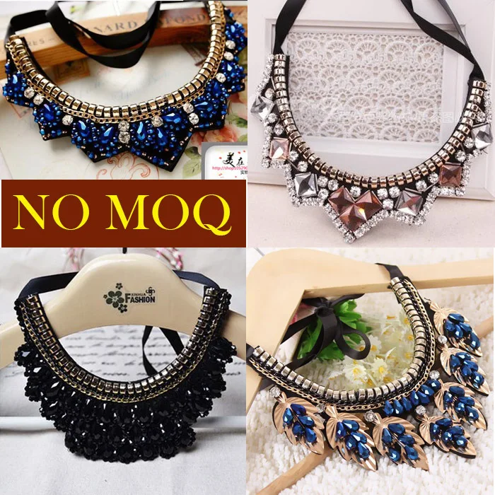 

Chokers Crystal Necklaces Brilliant Jewelry for Women,New Arrival 2014 Five plum Flower Woman Coat Collar Necklace