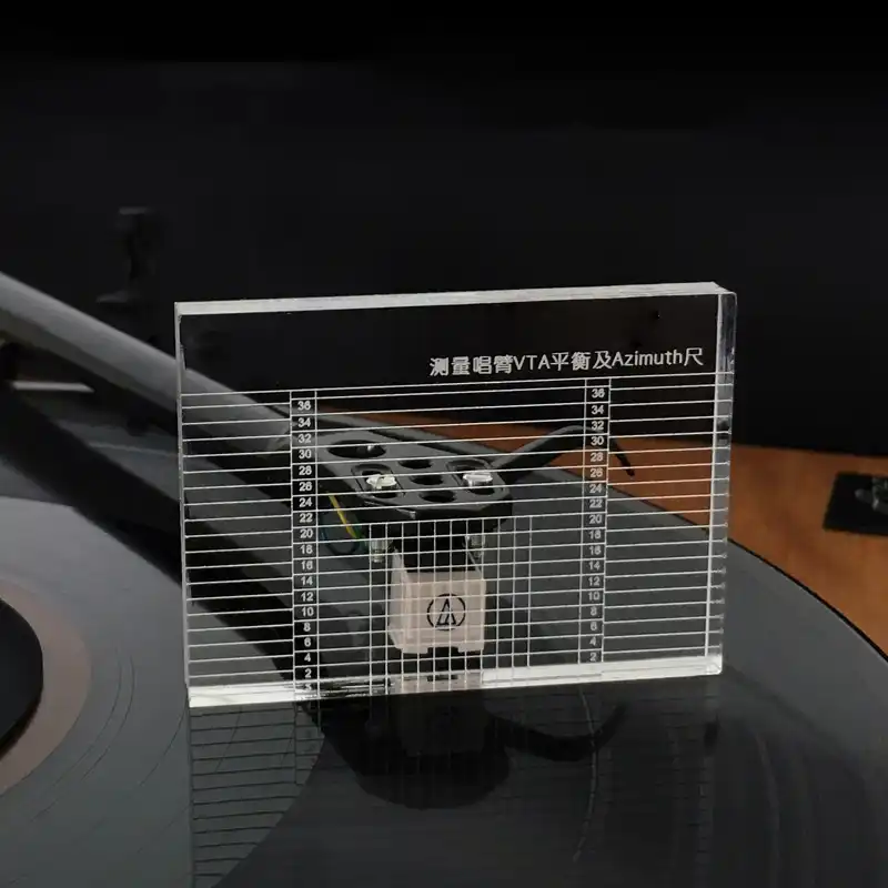 Scratch Resistance Gauge Alignment Clear Lines Chemical Resistance Phonograph Aligning Accessory for Tonearm VTA Balance Azimuth Adjustment Ruler