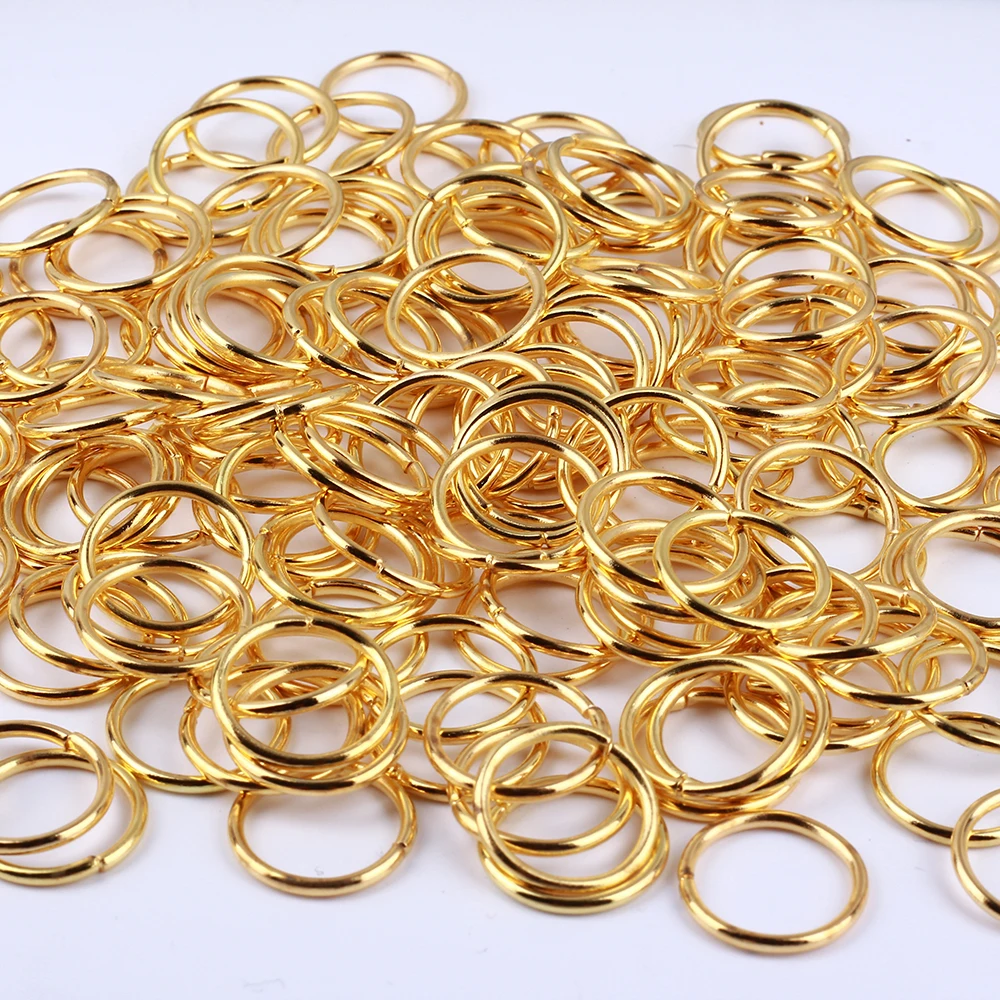 

GDFSY 4/5/6/7/8/10/12/14/16mm 800pcs/lot Alloy Gold Rings Earring Round Connector For Jewelry Keychain DIY Accessories S048