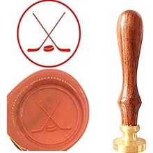 Хоккей Винтаж индивидуальный логотип роскошные Воск уплотнительное штамп латунь павлин металлической ручкой подарочный набор