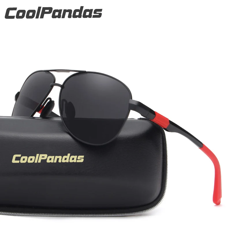 CoolPandas 2018 UV400 Пилот солнцезащитные очки Для мужчин поляризованных солнцезащитных очков HD фирменный дизайн авиации защитные водительские
