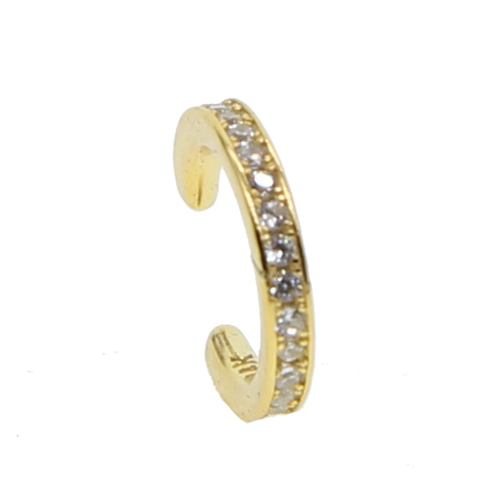 simple classic jewelry round cuffs no pierced micro pave cz round circle 925 sterling silver girl minimalist delicate earring