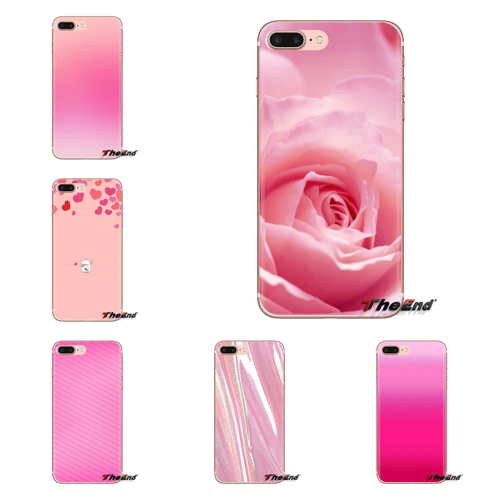 Мягкие прозрачные чехлы для iPod Touch Apple iPhone 4 4S 5 5S SE 5C 6 6S 7 8 X XR XS Plus MAX розовые