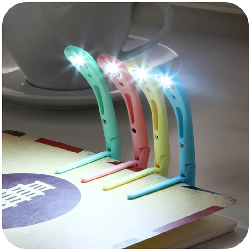 Mini Foldable led book light with clip Flexible Energy saving reading lamp Night light indoor