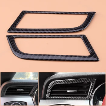

DWCX 2pcs Car Inner Both Dashboard Side Air Vent Outlet Strips Cover Decoration Fit for Ford Mustang 2015 2016 2017 2018