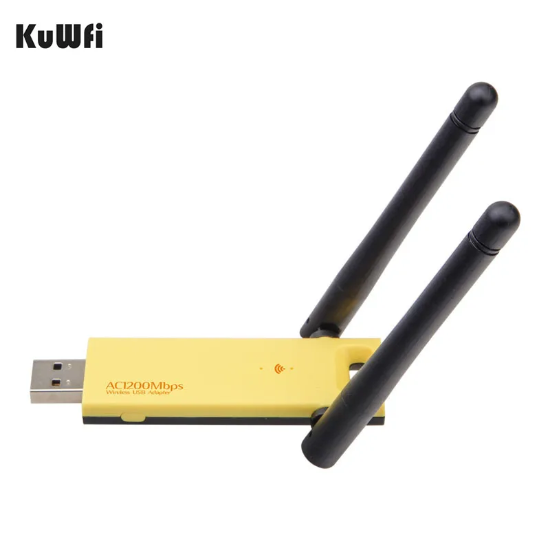 KuWFi беспроводной USB Wifi адаптер 1200 мбит/с двухдиапазонный 2 4G & 5G донгл сетевая карта