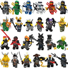 

Single Sale LegoINGlys NinjagoeINGlys 2018 Season 9 Masters of Spinjitzu Minifigure Garmadon Harumi Masks Skylor Building Blocks