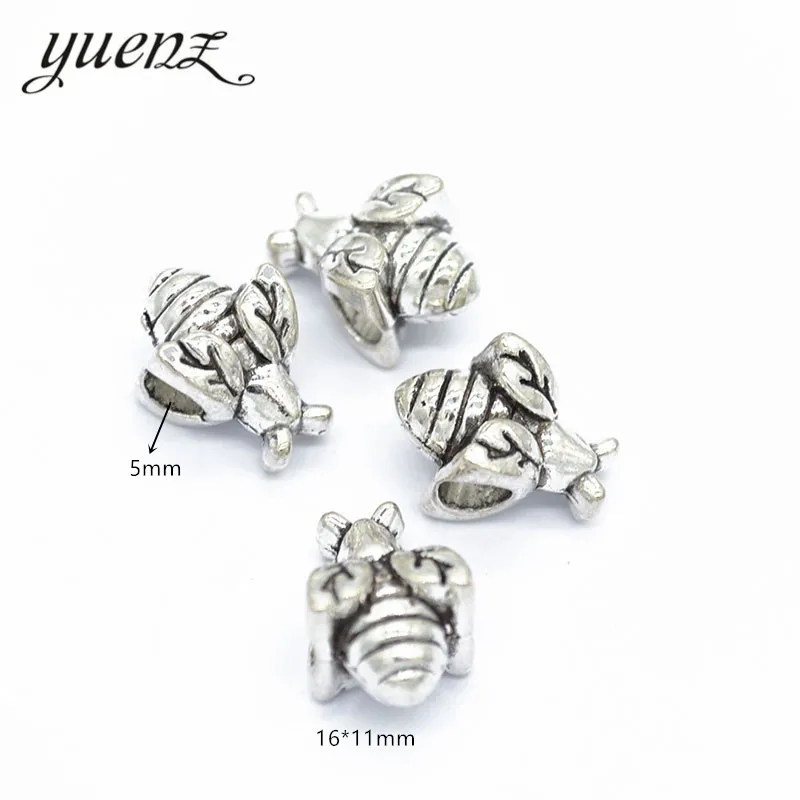 

YuenZ 7pcs Vintage bee Bead Charms big hole Beads European pendant fit for necklace bracelet DIY pendants 16*11mm R6