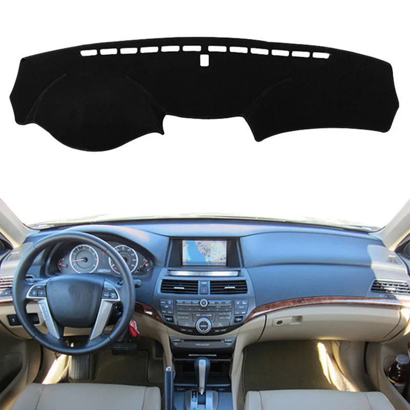 

Auto Dashboard Cover Dashmat Mat Pad Anti-UV Sun Shade Instrument Carpet Accessories For Honda Accord 8th 2008- 2012 Car Styling