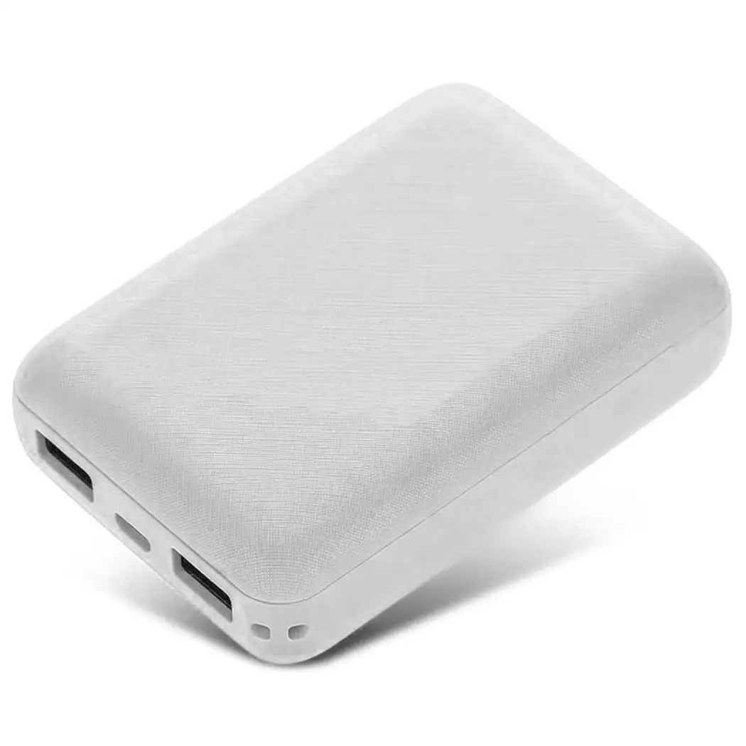 Mini Power Bank 20000mAh Powerbank Portable Mobile Charger External Battery Ultra Thin 2USB For Xiaomi iPhone samsung Poverbank - Цвет: white