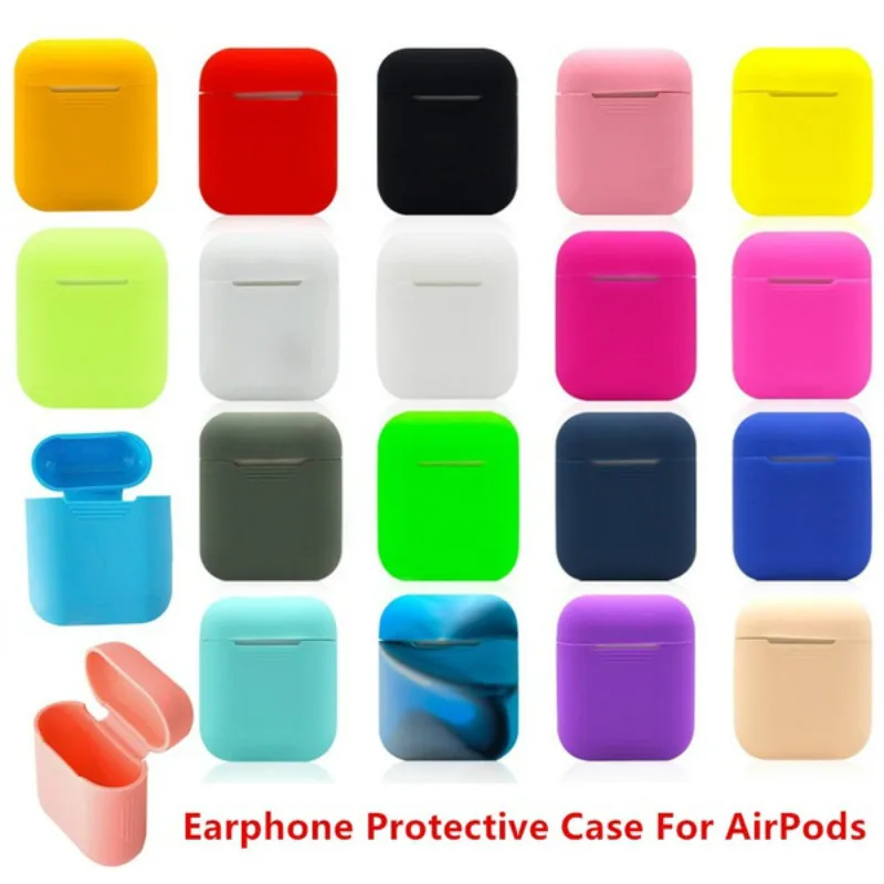 Чехол для airpods, защита от пыли, аксессуары, силиконовый чехол для iphone airpods, чистый/кожа, TPU, 17 цветов, беспроводные наушники airpods