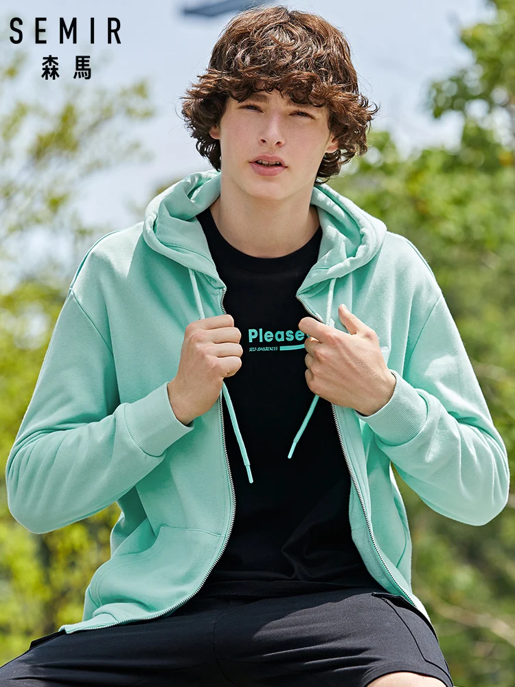 SEMIR Jacket men spring and autumn 2019 new letter printing popular jacket loose cotton hooded jackets youth clothes SEMIR Jacket men spring and autumn 2019 new letter printing popular jacket loose cotton hooded jackets youth clothes