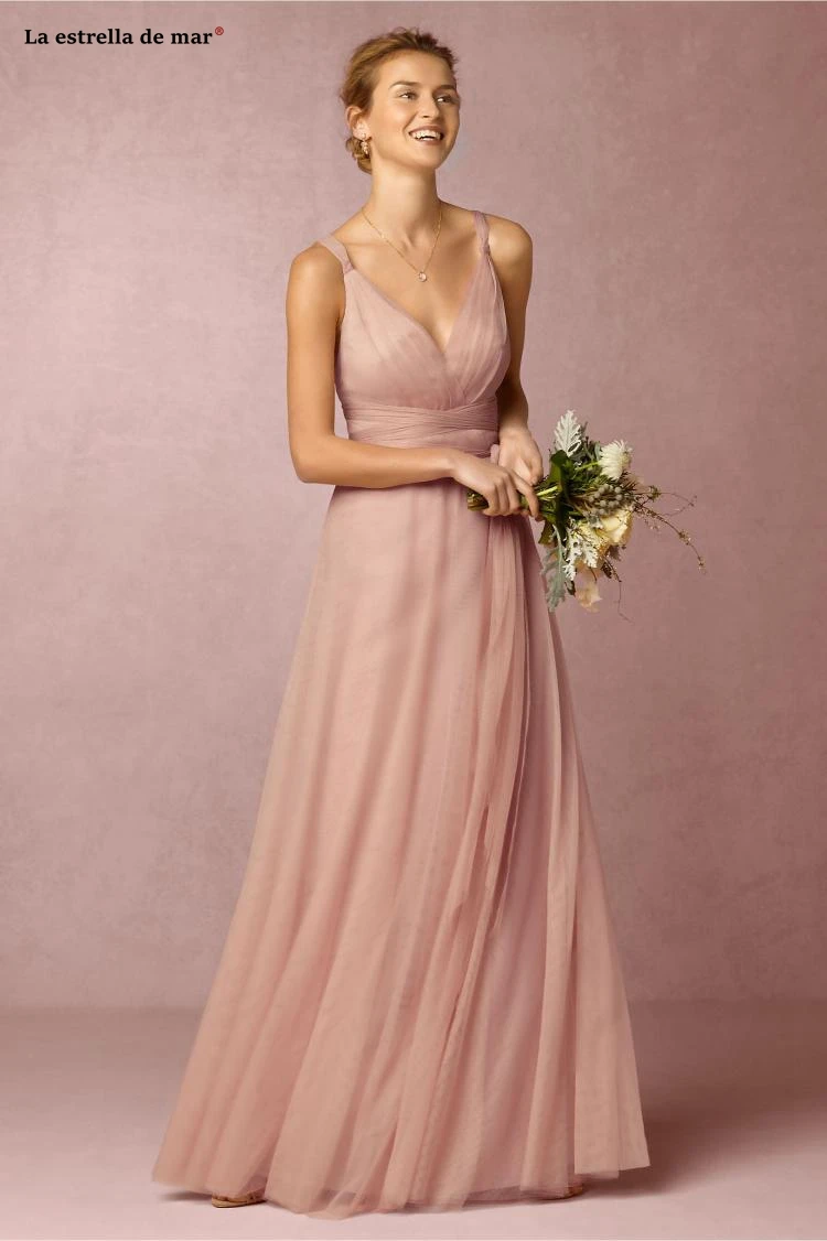 Vestido madrinha Тюль можно преобразовать темно-синие розовые платья подружки невесты цвета шампань длина до пола свадебное платье для гостей
