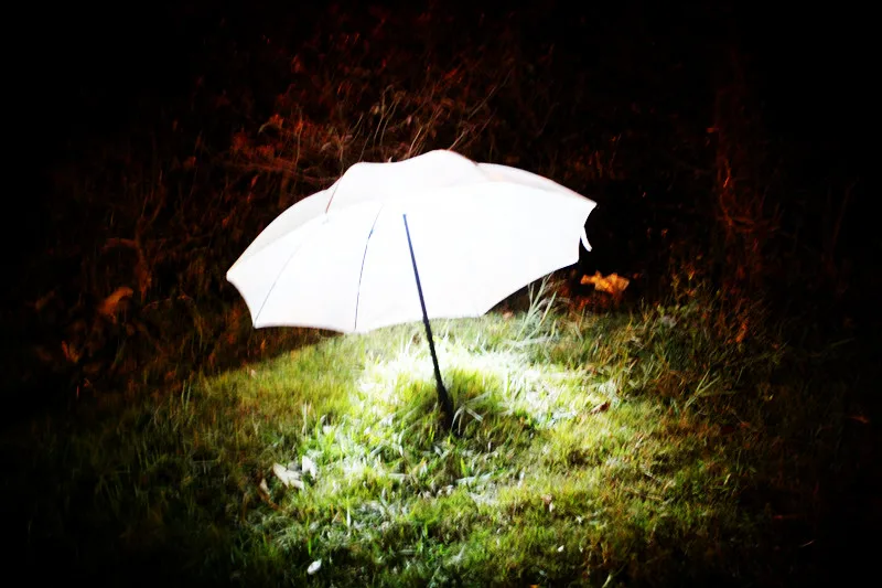 LED Creative Luminous Umbrella Long handle White LED Lighted Pongee