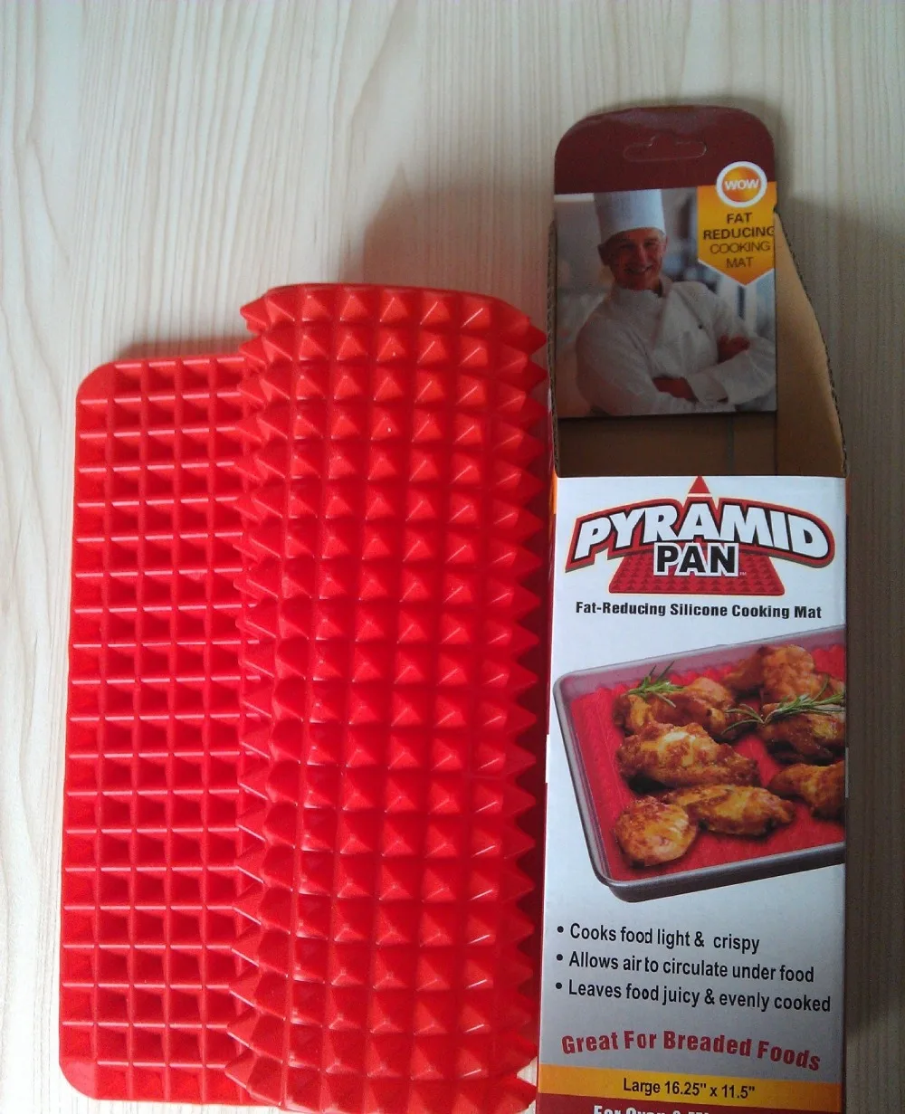 1 Pc Red Pyramid Environmental Nonstick Silicone Baking Mat Mould