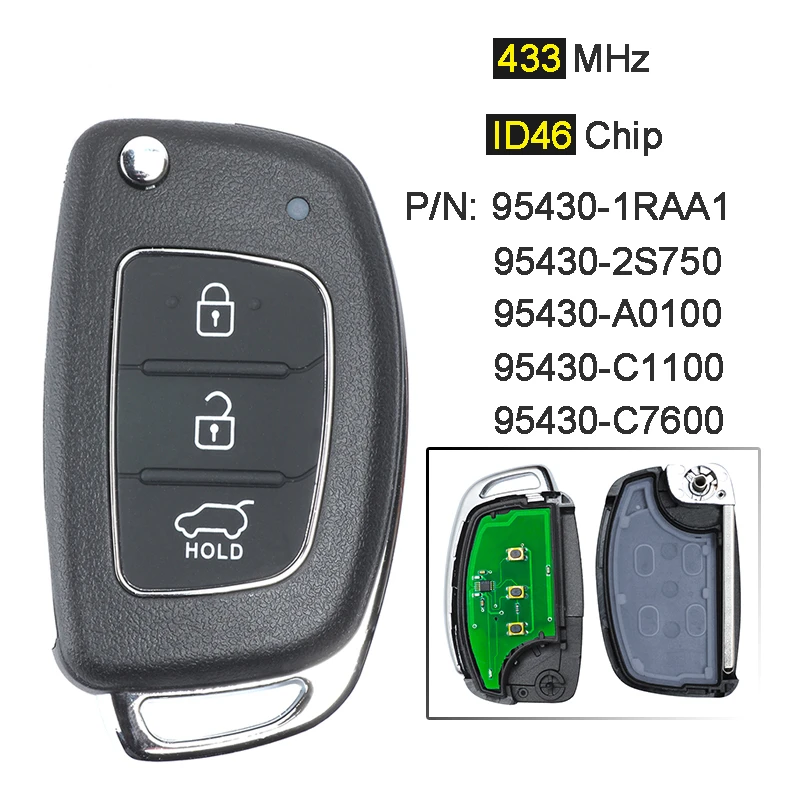 KEYECU-433MHz-ID46-Chip-P-N-95430-1RAA1-Replacemen-3-Button-Remote-Car-Key-Fob-for