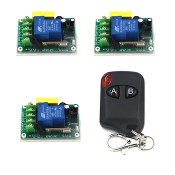 

220V 30A 1CH RF Wireless Remote Control Power Switch 3 Receiver with 2-Button ON/OFF Transmitters 4075