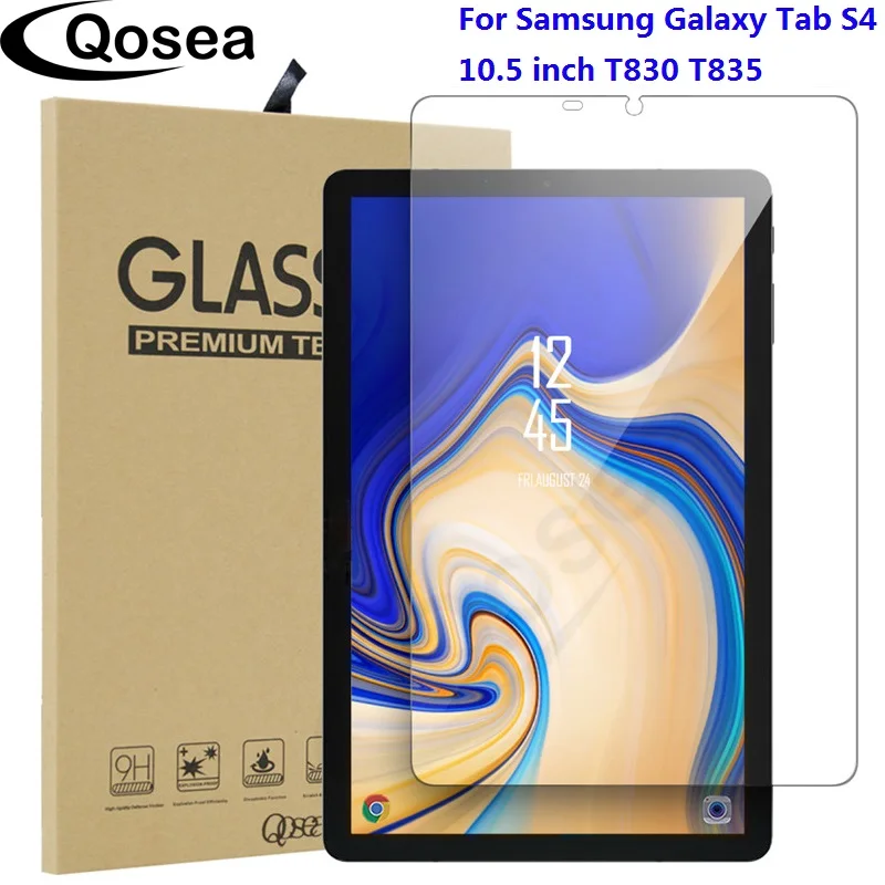 Qosea For Samsung Galaxy Tab S4 10.5 inch T830 T835 Tempered Glass Clear 9H Scratch Resistant Tablet PC Screen Protector Film | Компьютеры
