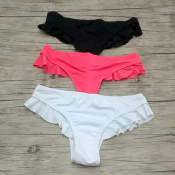

Woman Cheeky Bikini White bottom Swimming Red Black Thong Trunks Swimwear Swim bottoms Womens brazilian swimwear