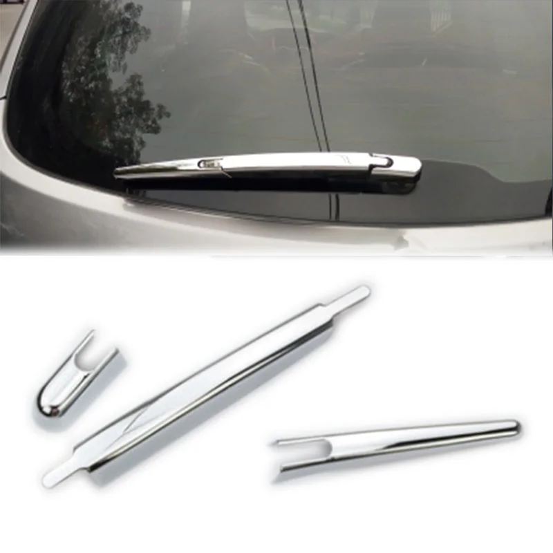 

3pcs/1set Car Styling Chrome Rear Window Wiper Arm Blade Cover Trim Sticker Accessories for Nissan Qashqai 2008-2013