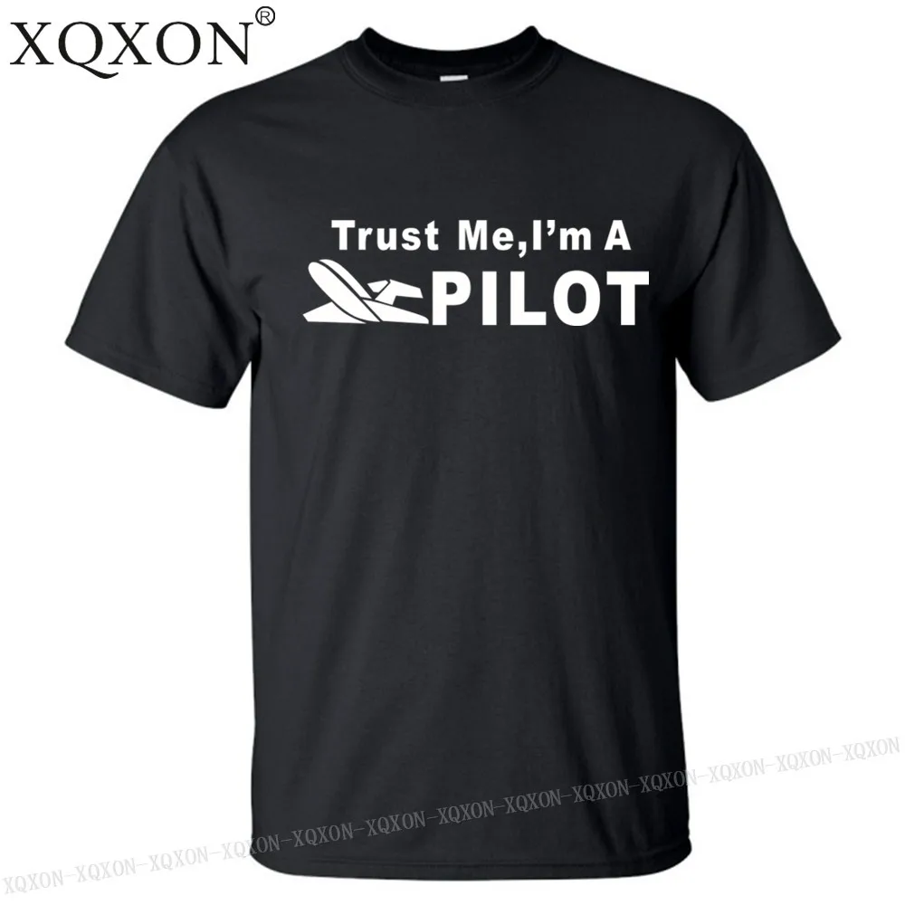 Мужская хлопковая футболка с коротким рукавом Trust Me I'm A PILOT Airlines | одежда