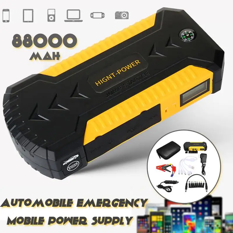 KROAK Multifunction Jump Starter 88000mAh 12V 4USB 600A Portable Car Battery Booster Charger Booster Power Bank Starting Device