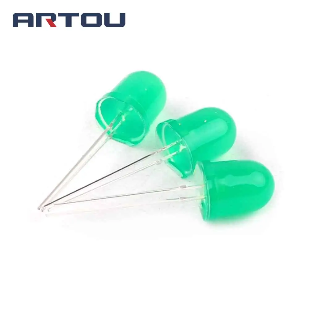 20PCS 10mm LED Lamp Ultra Bright Green LED Diode Green Light