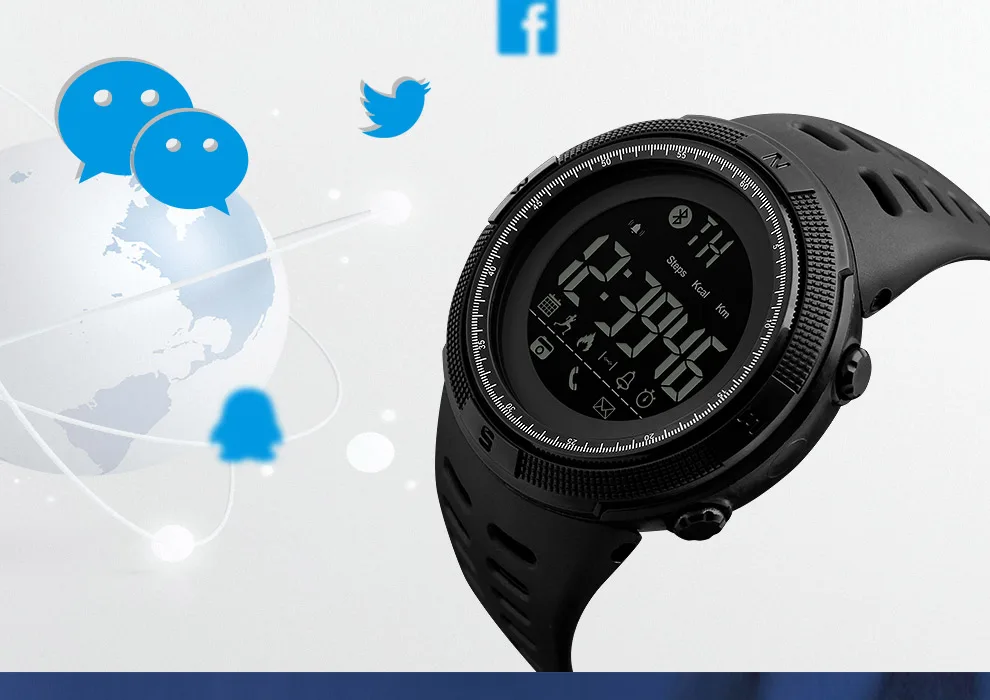 SKMEI мужские часы Chrono калории шагомер многофункциональные спортивные часы напоминание цифровые наручные часы Relogios 1250