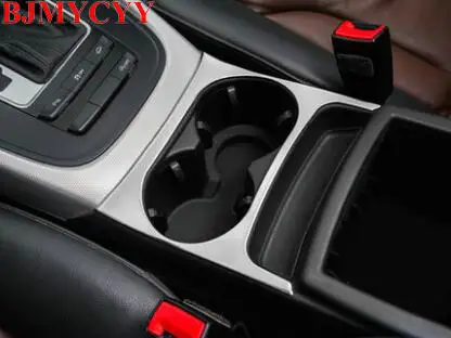 BJMYCYY нержавеющая сталь декоративные блестки для Автомобильная кружка панель для Audi Q5 2009 - Название цвета: Серебристый