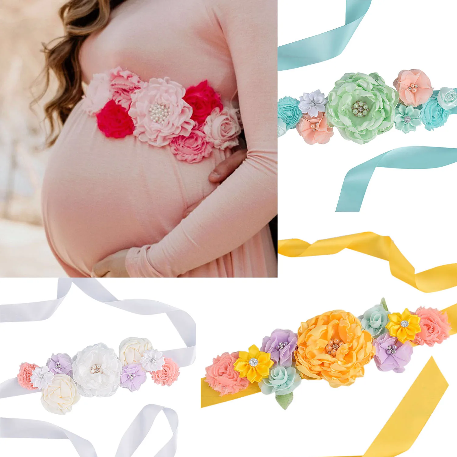 Flower Sash Floral Maternity Sash 