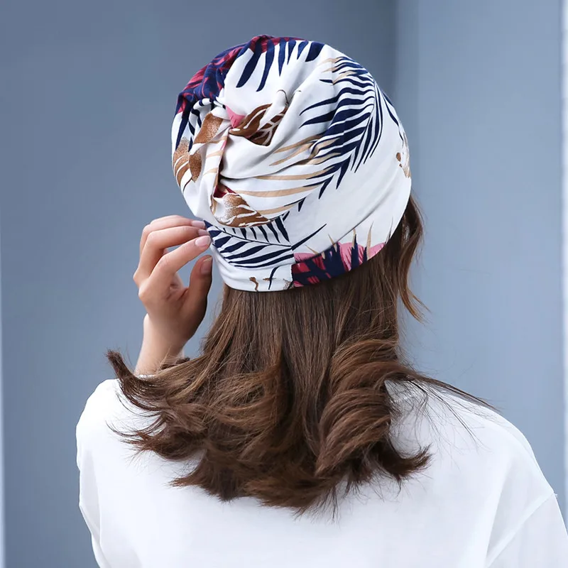 Miya Mona Женская Повседневная многофункциональная Шапка-бини, шарф с принтом, шапка для девочек на осень, модные аксессуары для шеи