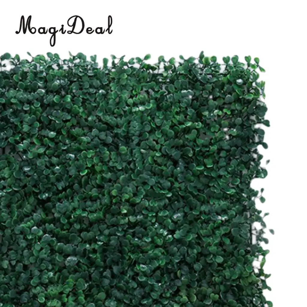 6Pieces Artificial Foliage Plant Wall Panel Home Garden Yard Decor Milan Grass