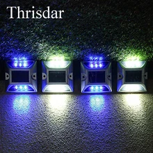 Thrisdar 5 шт./лот Солнечный Первый Похоронен свет палубе Aliuminum 6 светодиодов IP68 Водонепроницаемый Сад Путь подземный напольные светильники