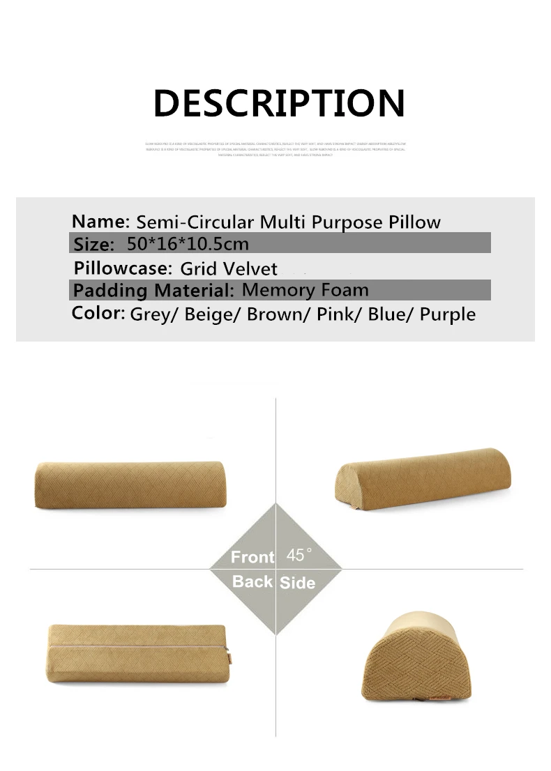 PurenLatex качественная полукруглая подушка из пены с эффектом памяти, многоцелевая подушка для облегчения боли в шее, Ортопедическая подушка, постельные принадлежности