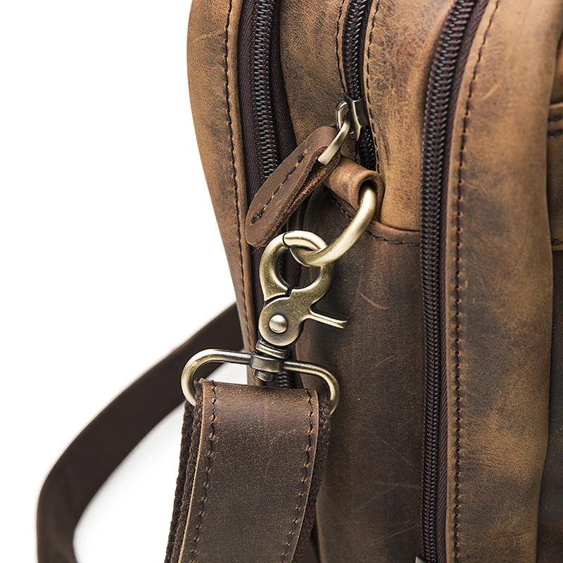 Для мужчин Оригинальные кожаные модные Бизнес Портфели сумка мужской дизайн путешествия ноутбук Docu Для мужчин t случае портфель сумка 7146d