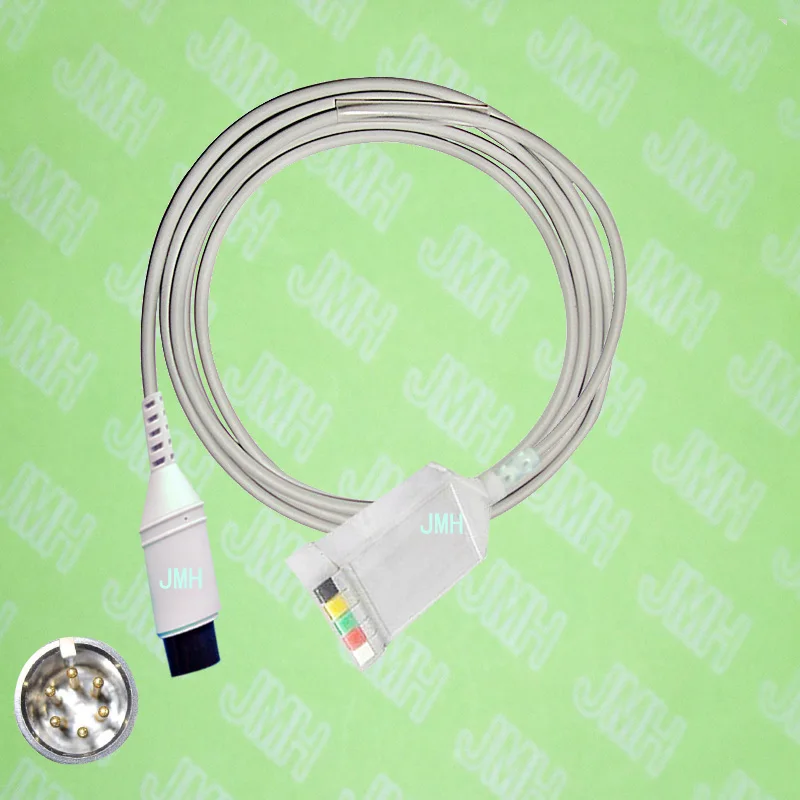 

Compatible with 6pin GE Pro1000 ECG Machine the 5 lead trunk cable,IEC or AHA.