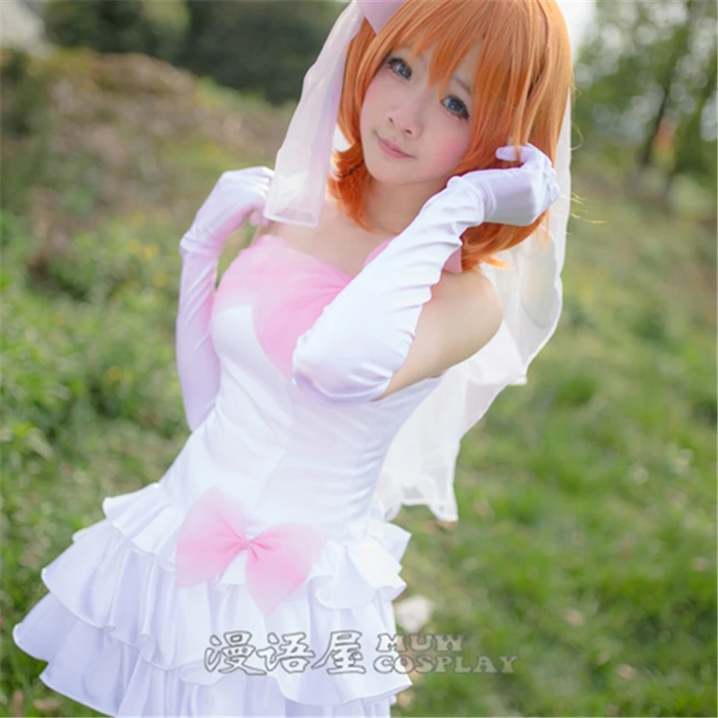 Аниме Cos Love Live; платье подружки невесты Kousaka Honoka; карнавальный костюм; платья; милая юбка для девочек; платье