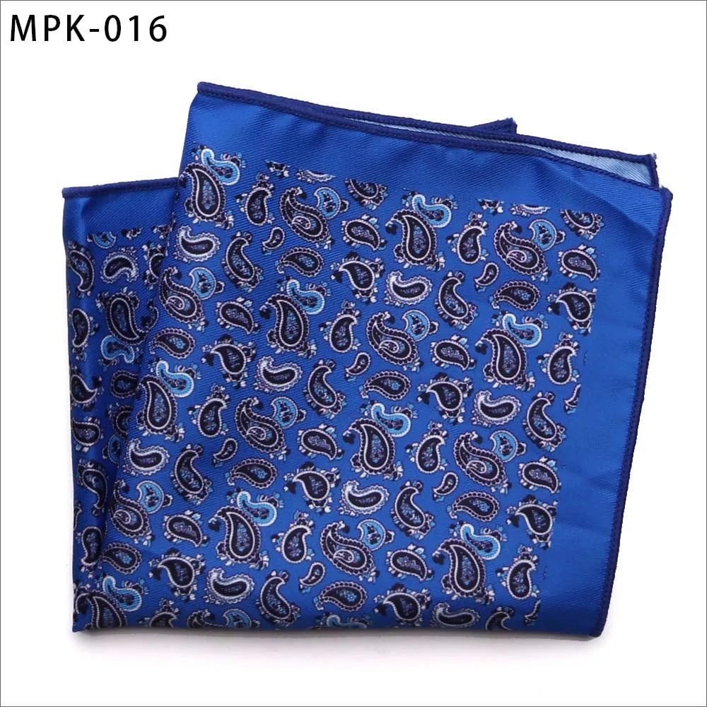 MPK-16 Новинка, модный мужской платок, карманный, квадратный, популярный, 25X25 см, большой, мужской, с узором пейсли, в горошек, нагрудные Платки для свадьбы, мужской костюм - Цвет: MPK-16