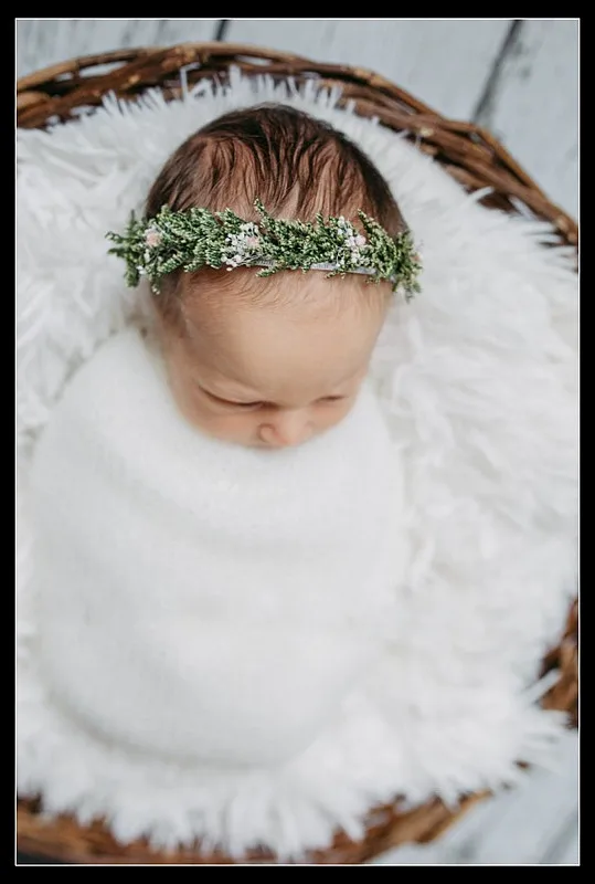 

pure handmade headband dried flower headwear girl baby headdress baby photography studio newborn photography props